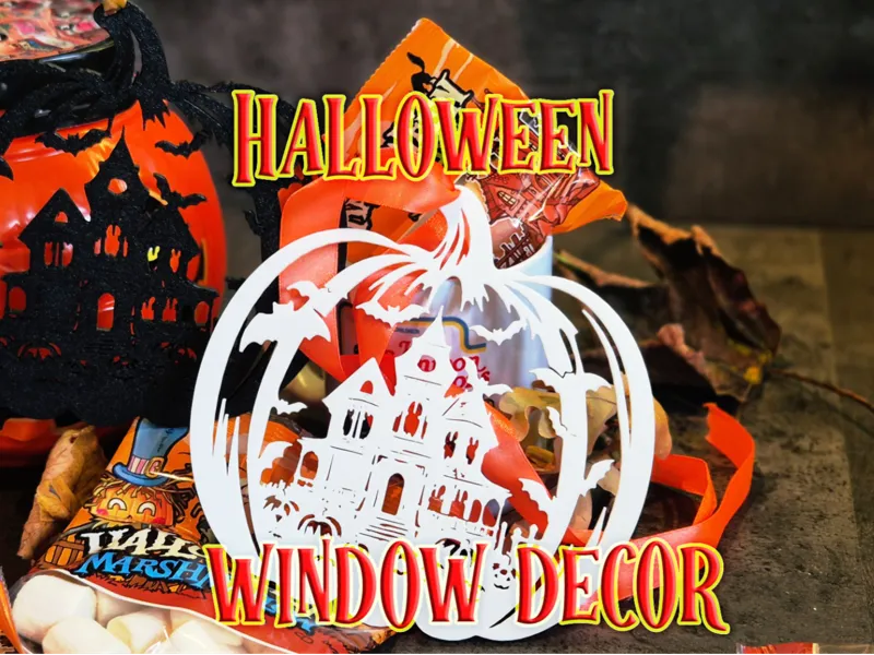 Halloween spooky window decorations