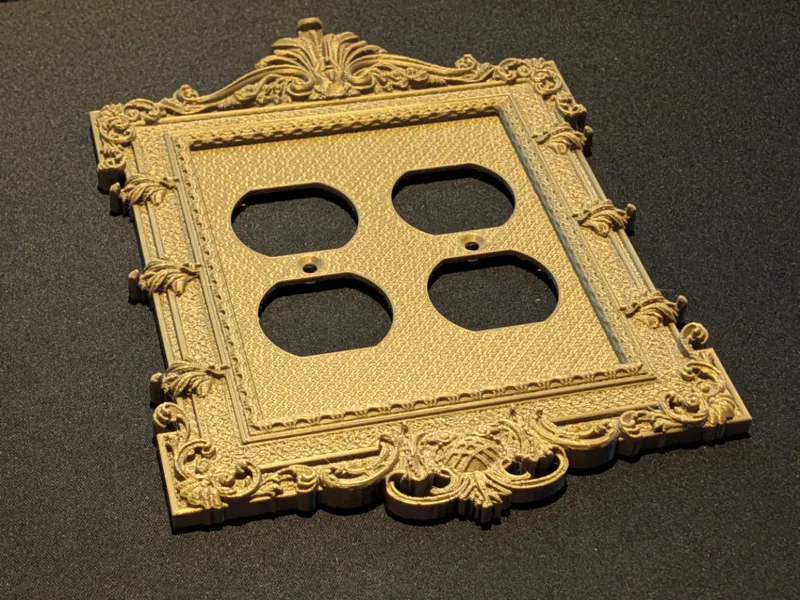 Framed Double Outlet Wall Plate