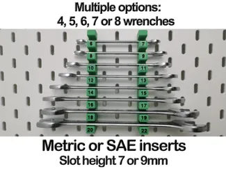 Skadis wrench holder - 4, 5, 6, 7 or 8 wrenches