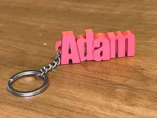 Adam Name Keychain