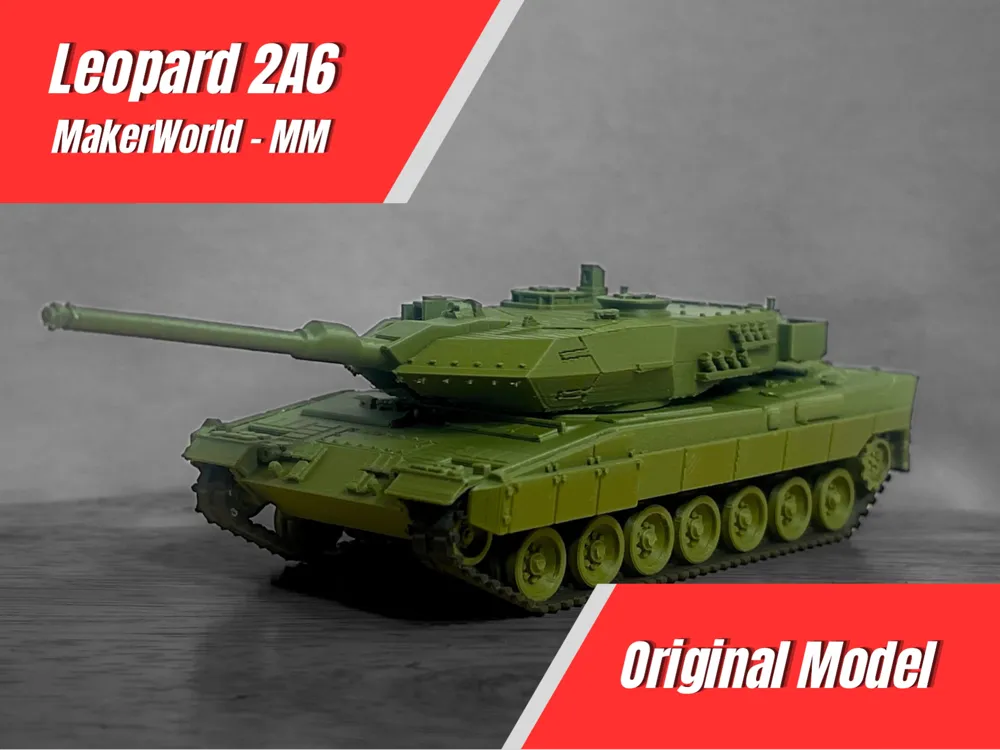 Letrero o emblema decorativo: 1/72 Leopard 2A6. Referencia del modelo original.
