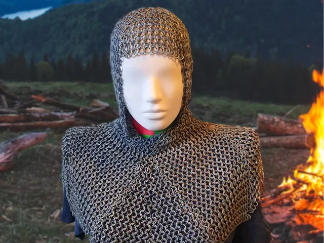 Chainmail Hood Coif for Cosplay