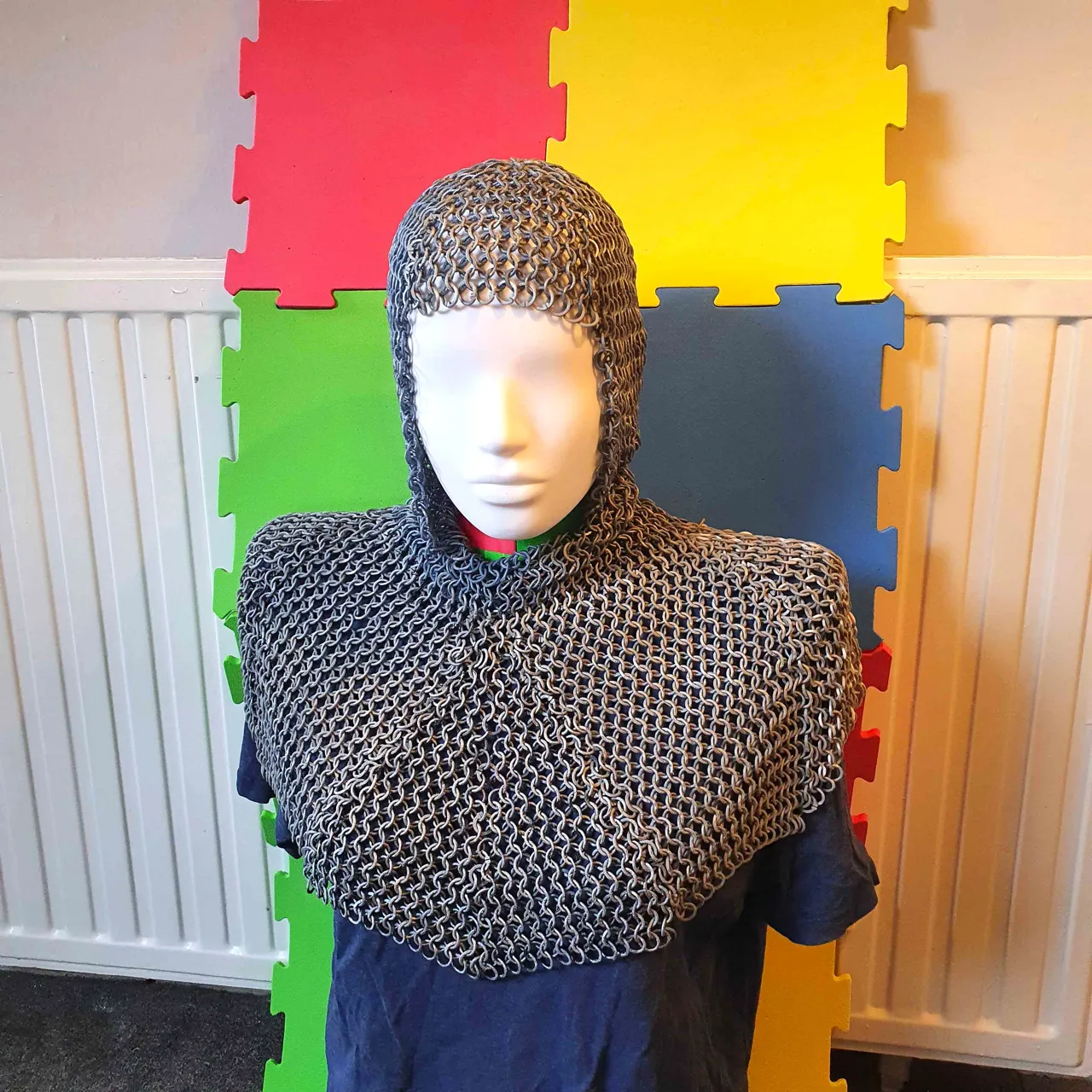 Chainmail Hood Coif for Cosplay view 4