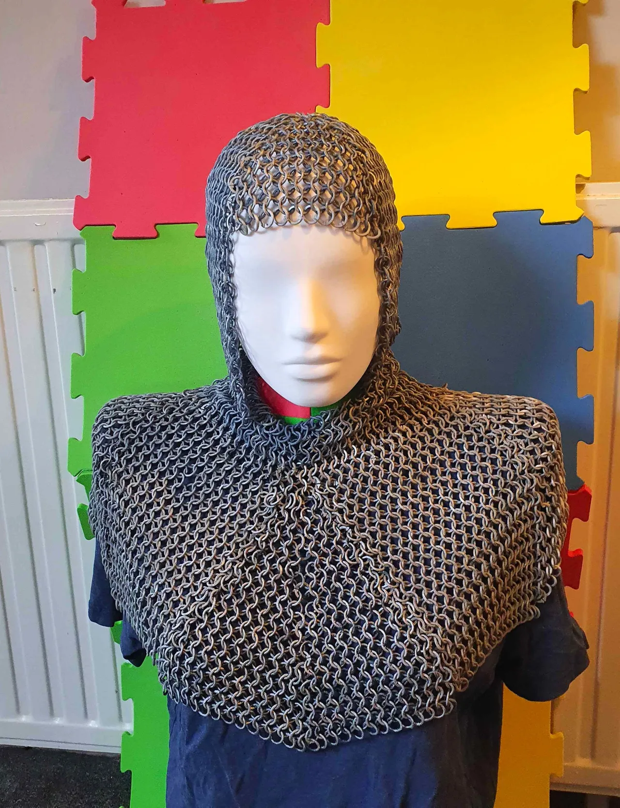 Chainmail Hood Coif for Cosplay view 2