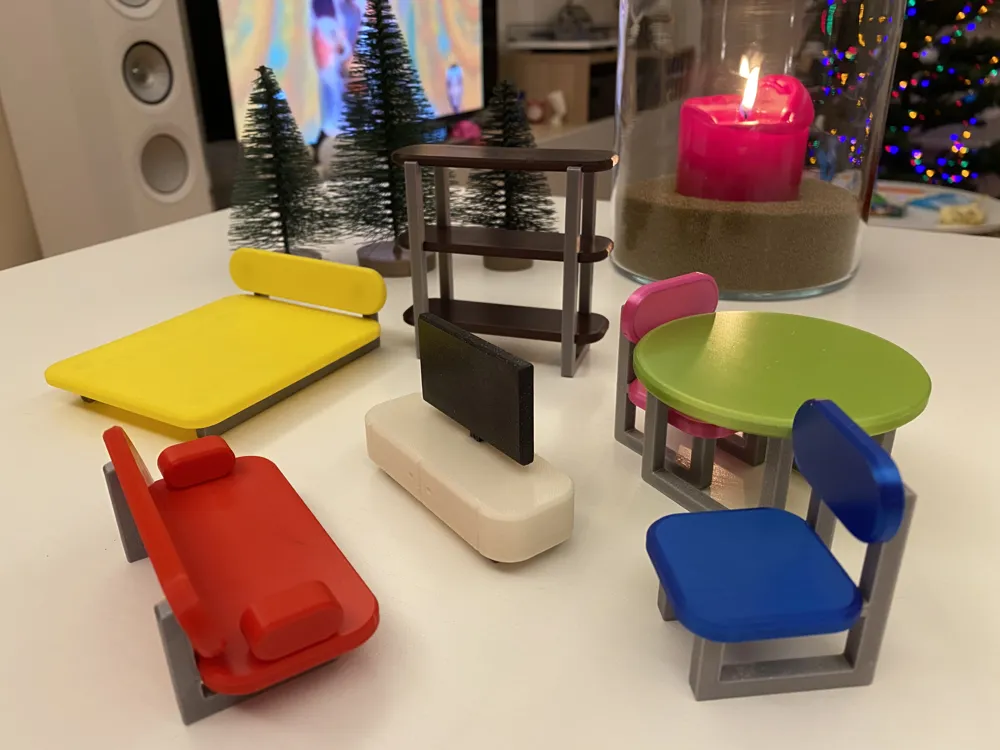 Dollhouse furniture (sample) by argoroots MakerWorld