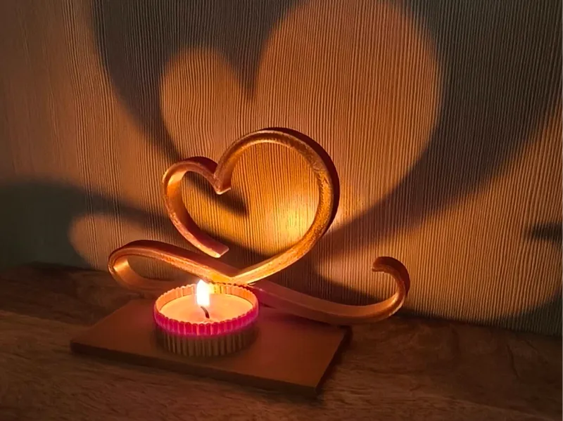 Valentine's Hearts Tealight Holder