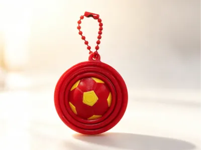 Multi-layer spinning fidget spinner, football pendant with light, flash, vibration, and glow effects, fidget toy keychain pendant, World Cup football portable accessory