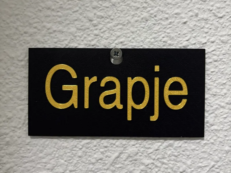 Sign grapje - joke