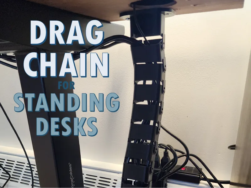 Drag chain Cable Organizer For Monitor Risers