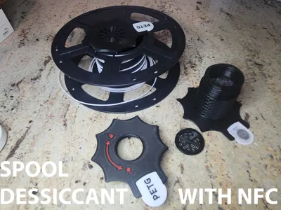 spool Desiccant hub with RFID