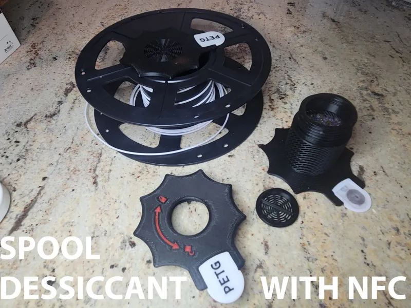 spool Desiccant hub with RFID