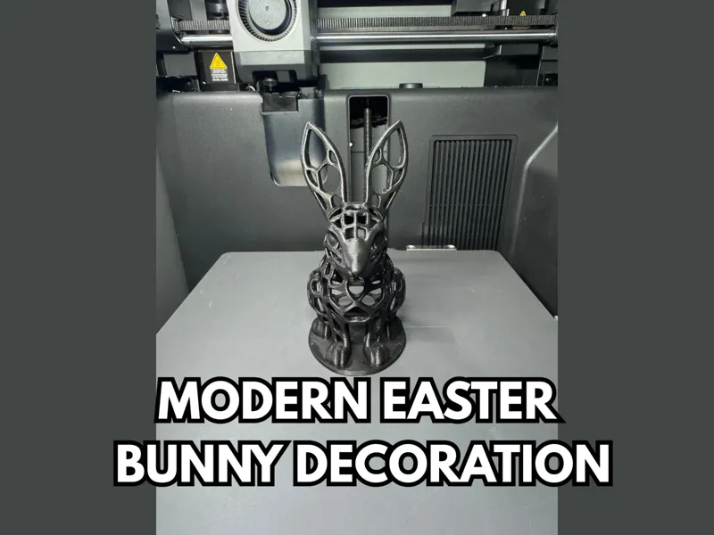 Modern Voronoi Easter Bunny - Holiday Decor