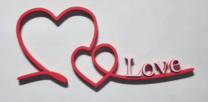 Beautiful Heart with Love Font