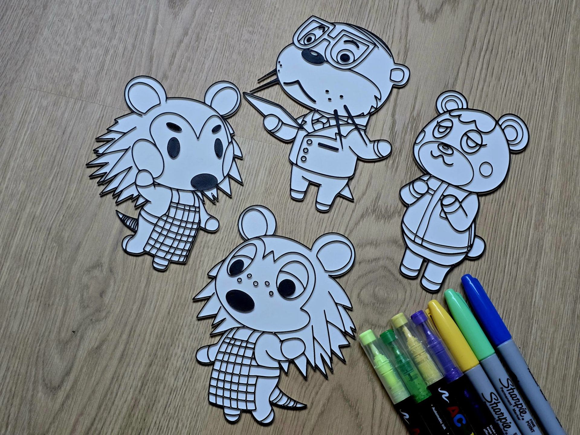Animal Crossing Coloring Craft Set 2