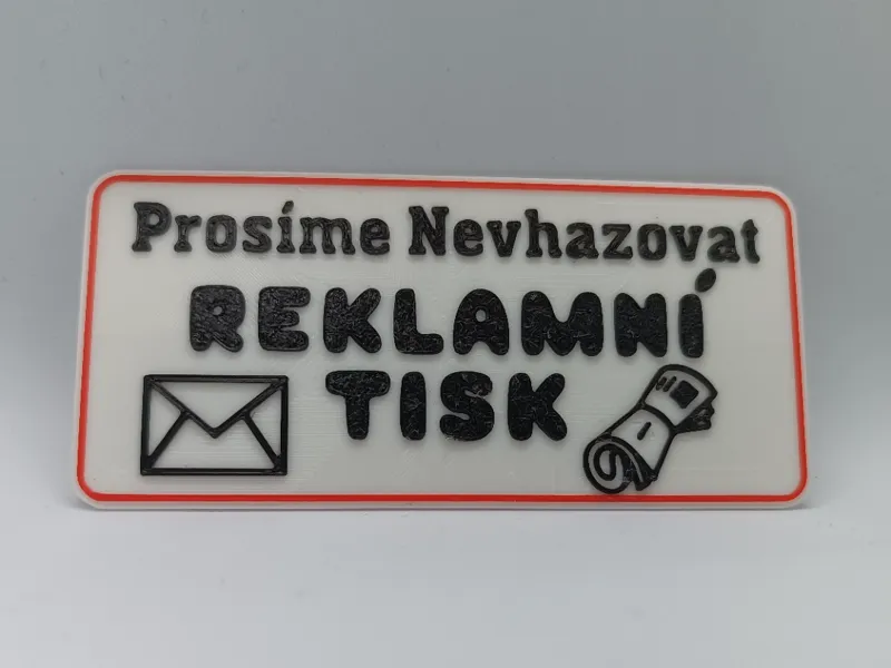 Nevhazovat reklamní tisk 