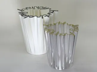 "Happy Birthday" Sentiment Vase (cursive)