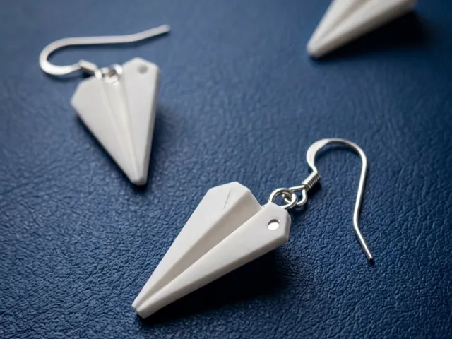 Pendiente avión de papel - origami
