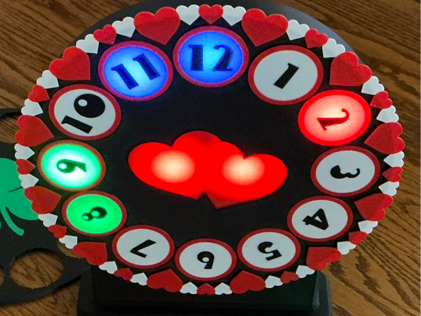 Heart Theme NeoPixel LED Clock