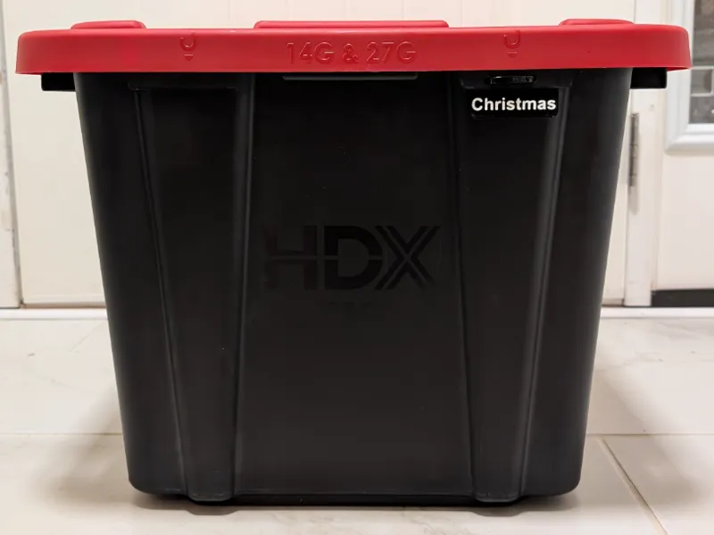 Home Depot HDX Storage Bins Labels