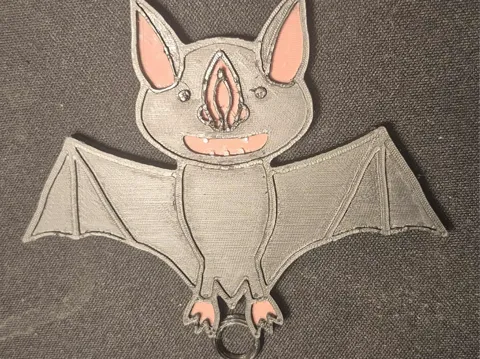 bat keychain/earrings
