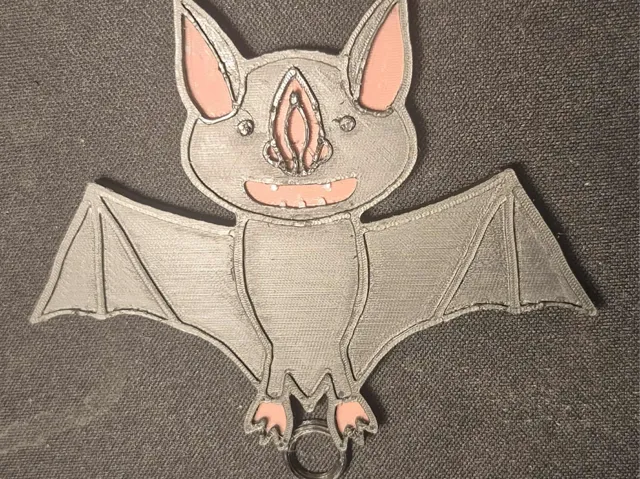 bat keychain/earrings