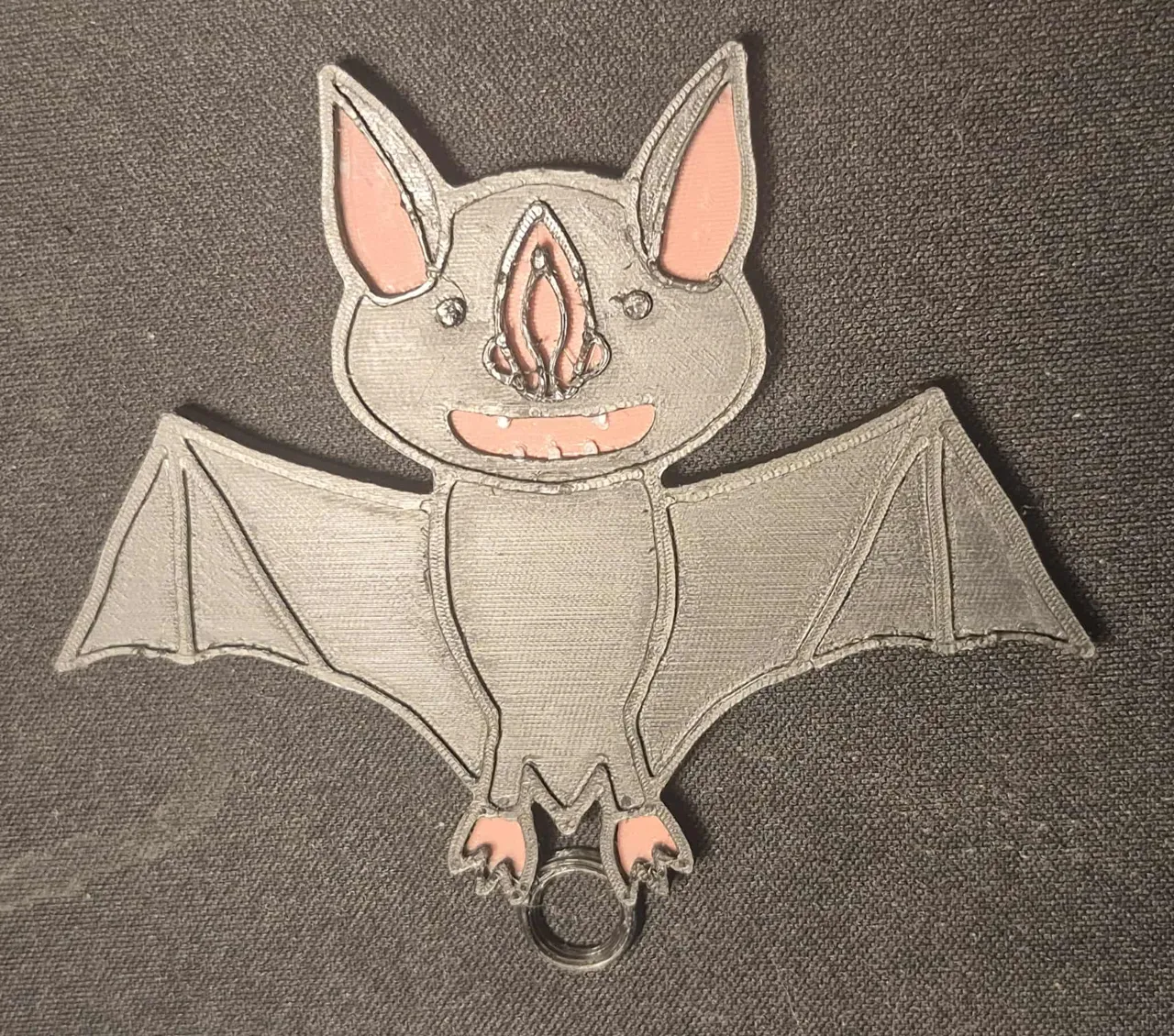 bat keychain/earrings view 2