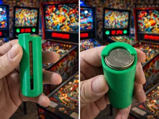 Quarter holder with spring