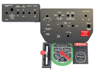 P-51 Mustang Start & Armament Panel for Flight Sim
