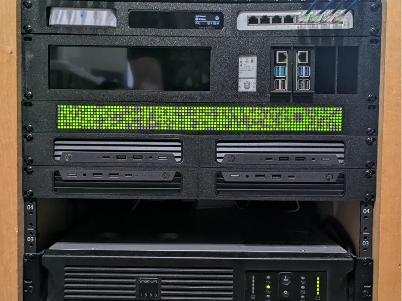 Rack mounted LED matrix 8x96 - WOPR Style 