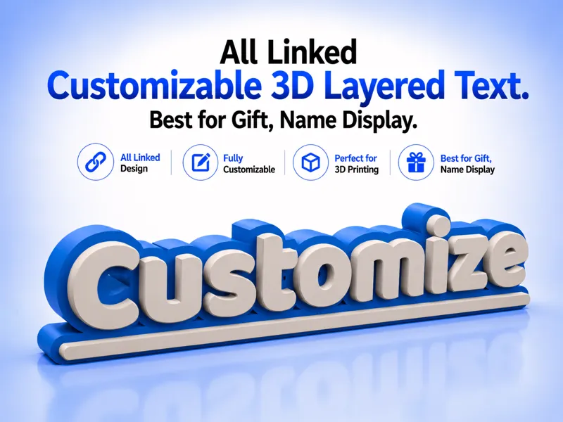 Parametric Desk Sign – Customizable Name Display