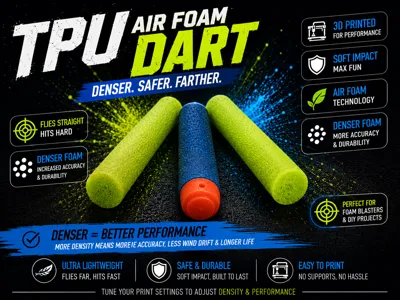 TPU Air Foam Nerf-Style Dart - Variable Density