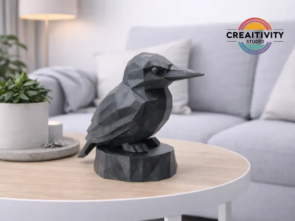 Martin-pêcheur low poly « Sentinel » (usage commercial libre)