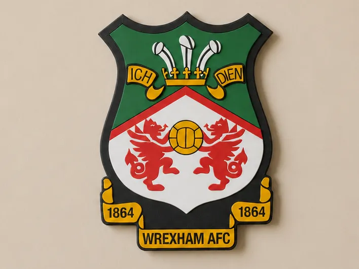 Wrexham — Multi-Color 3D Printed Plaque