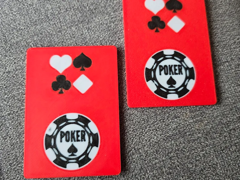 Pocker Karte Unterlage 