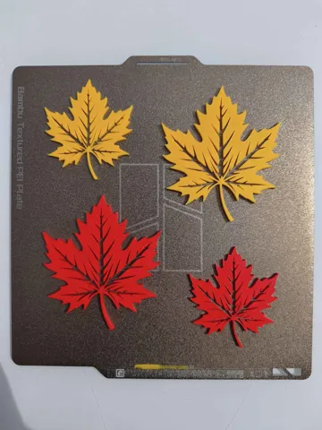 Modelo para impresión 3D: Maple leaf — vista de referencia 4