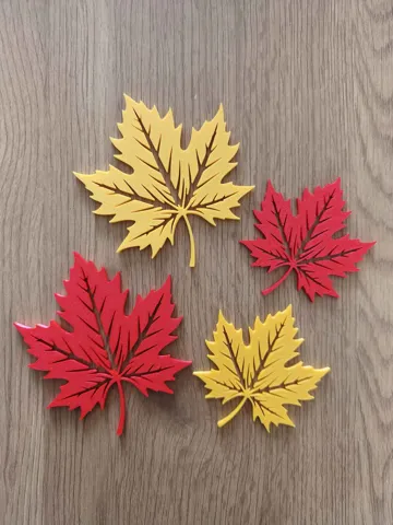 Modelo para impresión 3D: Maple leaf — vista de referencia 3