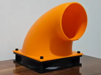 PC Fan Adapter Ducting - 120mm to 90 Degree Elbow