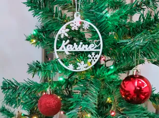 Ornamento de Natal Nome Personalizável - Especial