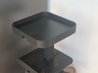 top plate for stackable shoe rack with connector