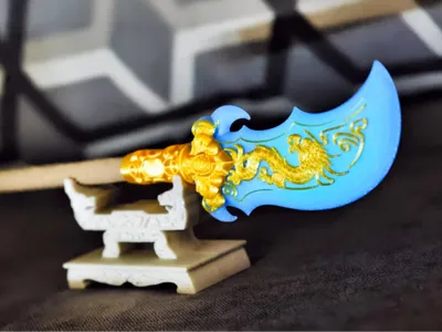 Green Dragon Crescent Blade (Extended Version, with Base)