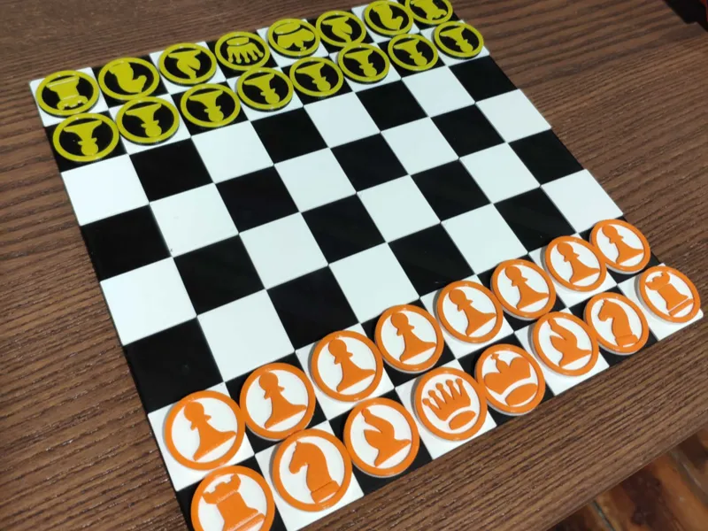 Flat chess set