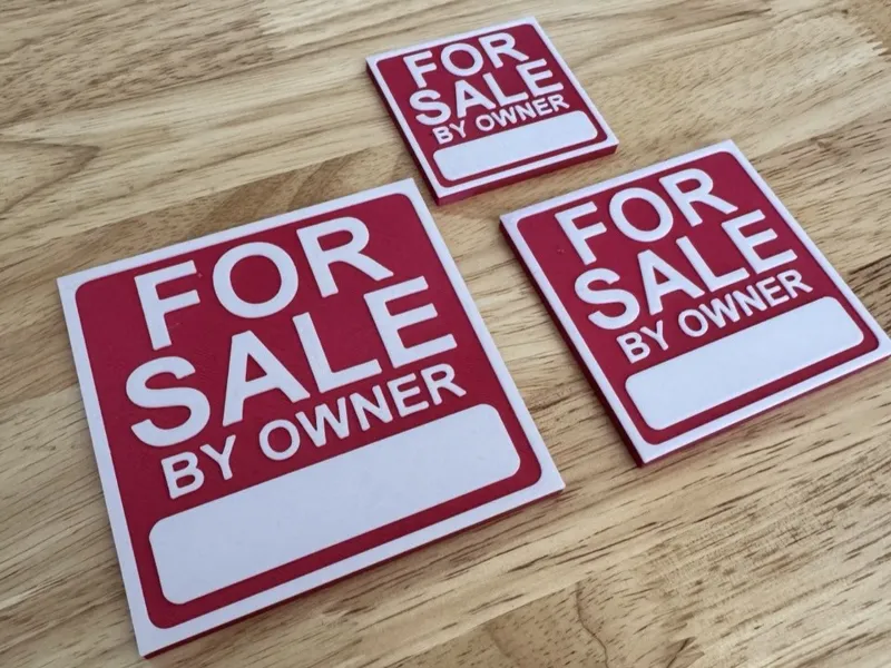 For Sale By Owner Sign - Fridge Magnet