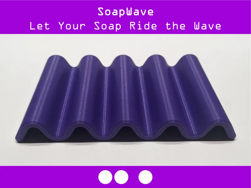 SoapWave –Modern Soap Dish (110 x 70 mm)