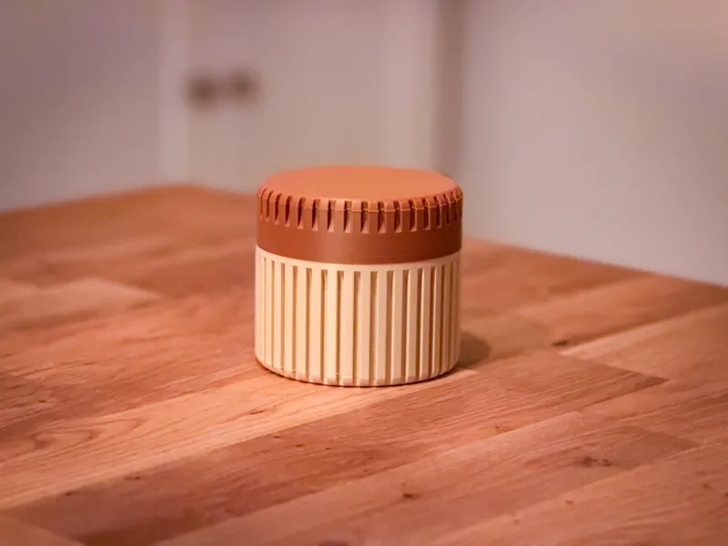 Fluted Storage Jar – Smooth Screw Cap Box