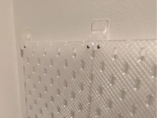 Simple adhesive quad mount for Skadis panel