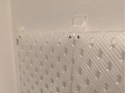 Simple adhesive quad mount for Skadis panel