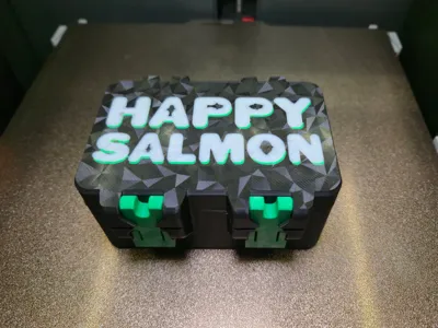 Happy Salmon Card Box - SnapLock