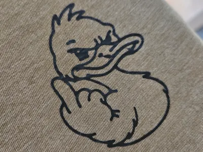 Duck You – Iron-on 3D Print 