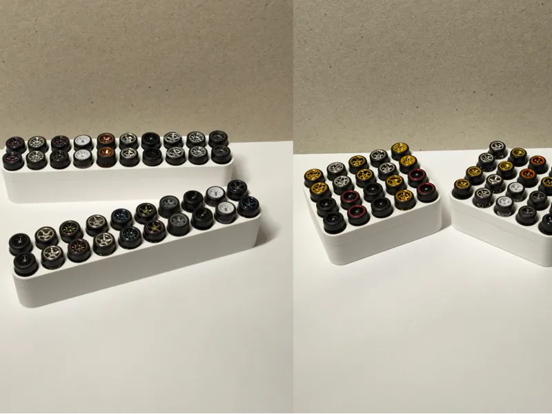 Model Car wheel organizers