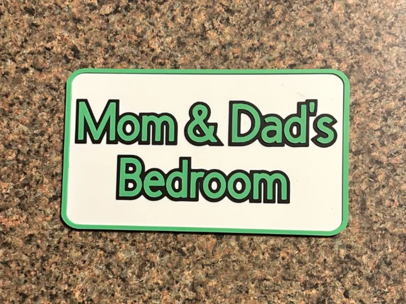 Mom & Dads Bedroom Door Sign- Simple Print